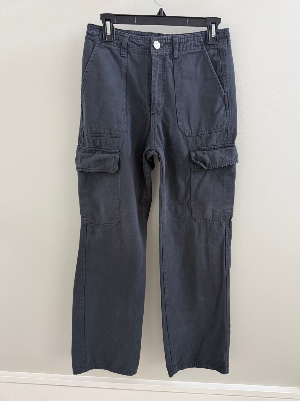 Zara Women's Dark Gray Cargo Straight-Leg Pants